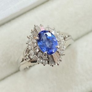 Pt900 プラチナ900 サファイア リング